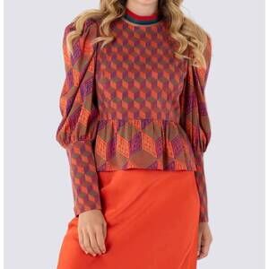 NEW EMILY MCCARTHY zoe top vintaga monogram in vintaga monogram